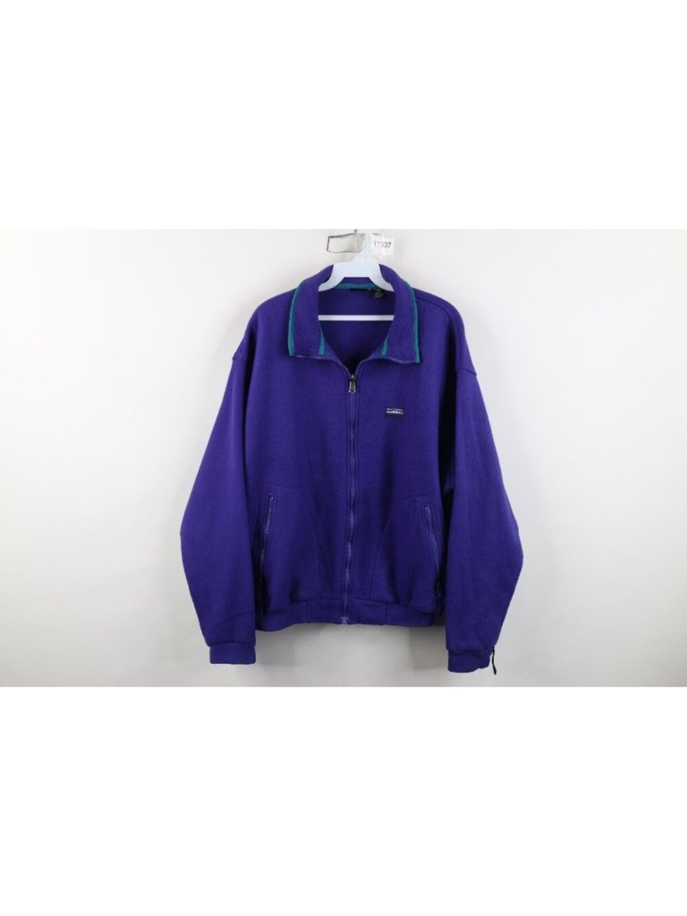 Vintage 90s Full Zip Fleece Jacket Womens Size Medium Purple Faded Streetwear
